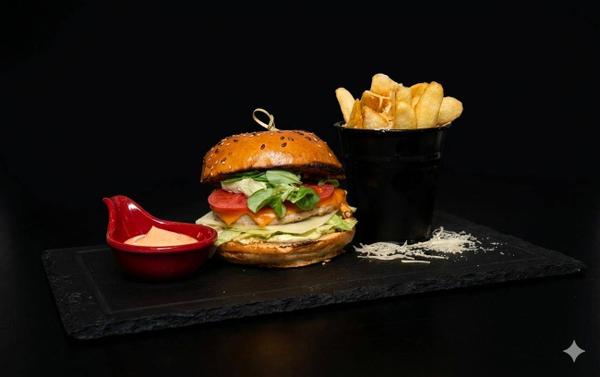 Burger Bricks cu Cartofi Prăjiți